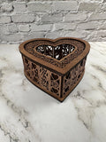 Laser Cut Wooden Heart Candle Holder