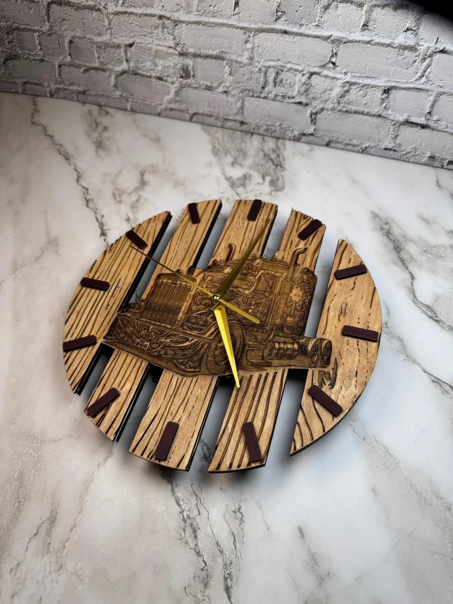 Rustic Wood Wall Clock