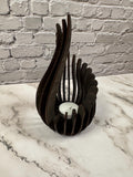 Sculptural Wooden Candle Holder