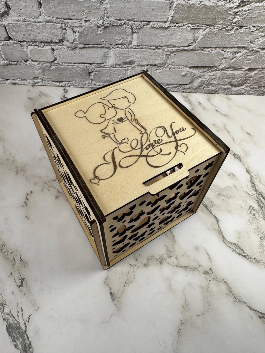 Personalized Wooden Gift Box for Couples