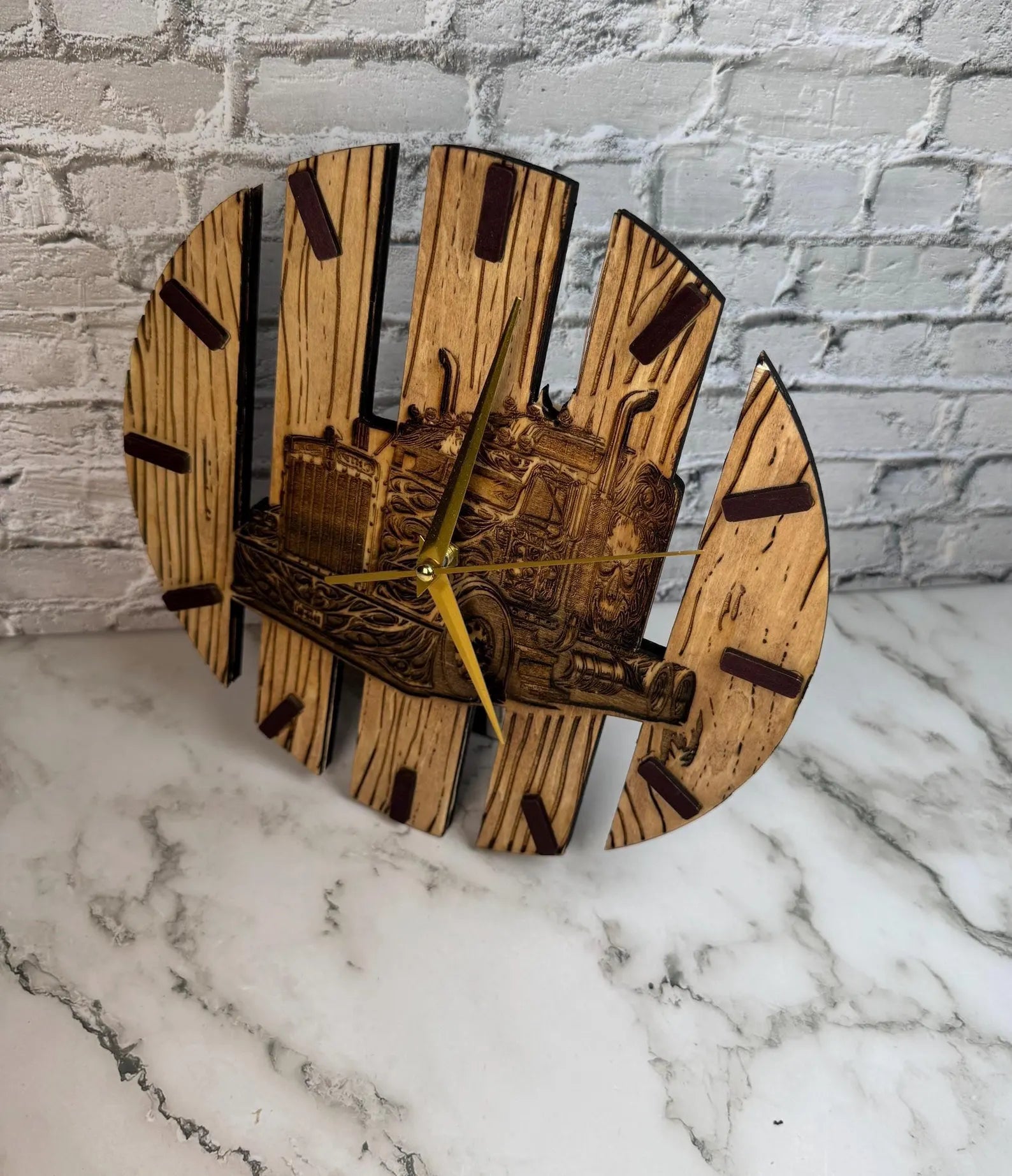 Rustic Wood Wall Clock
