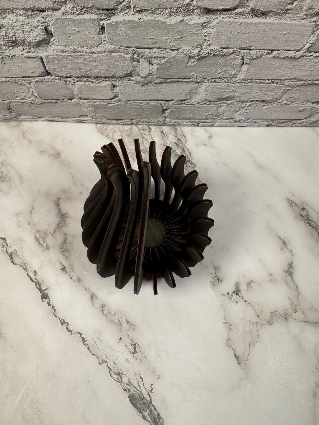 Sculptural Wooden Candle Holder