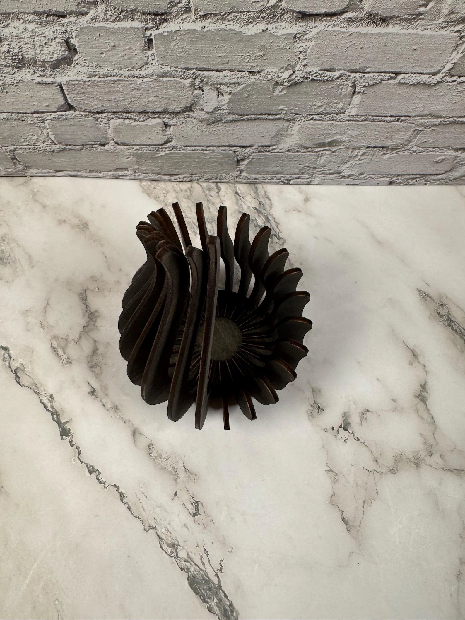 Sculptural Wooden Candle Holder