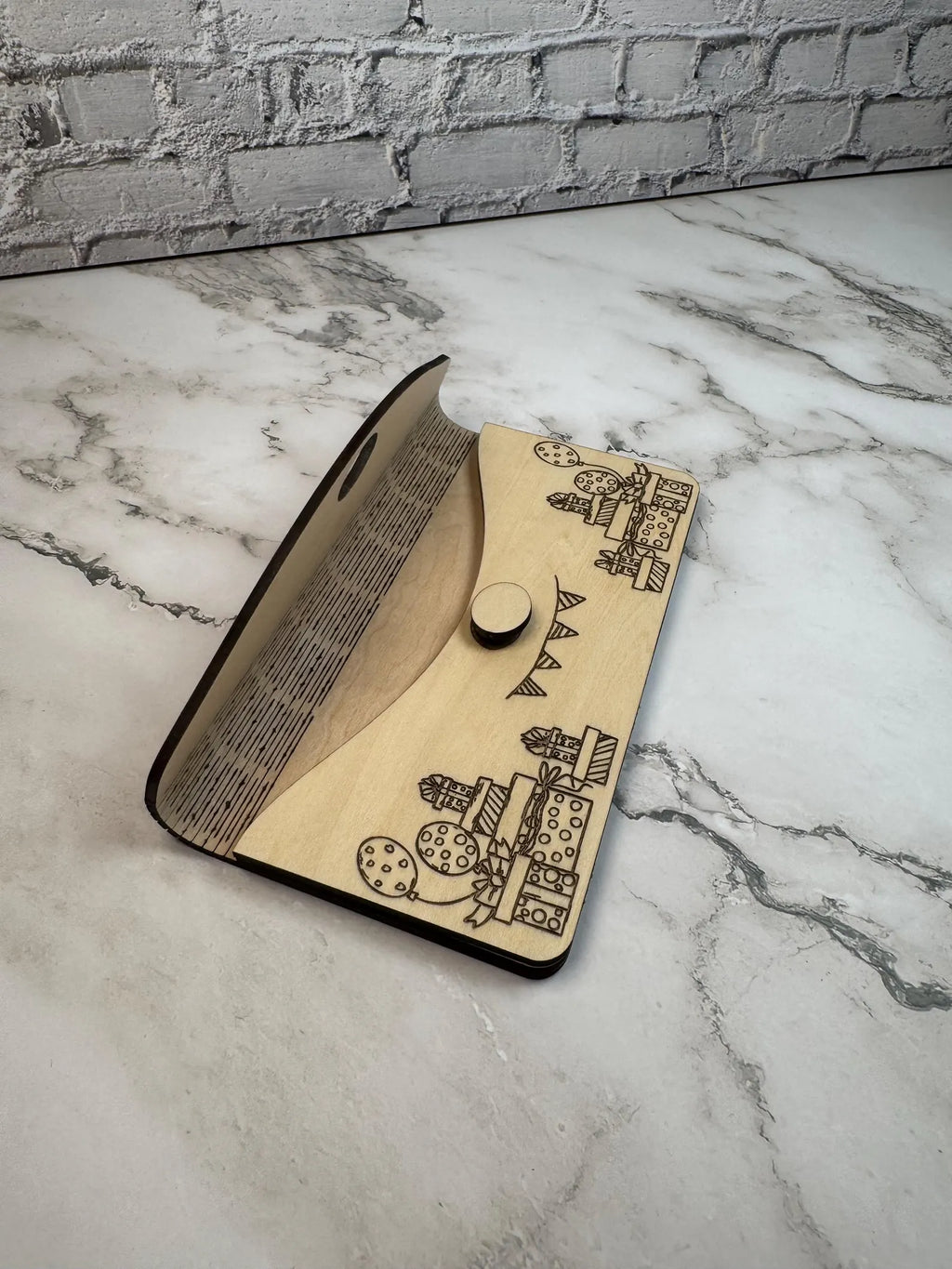 Personalized Laser Engraved Wooden Birthday Money Envelope