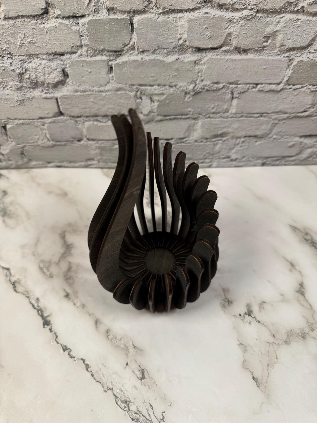 Sculptural Wooden Candle Holder