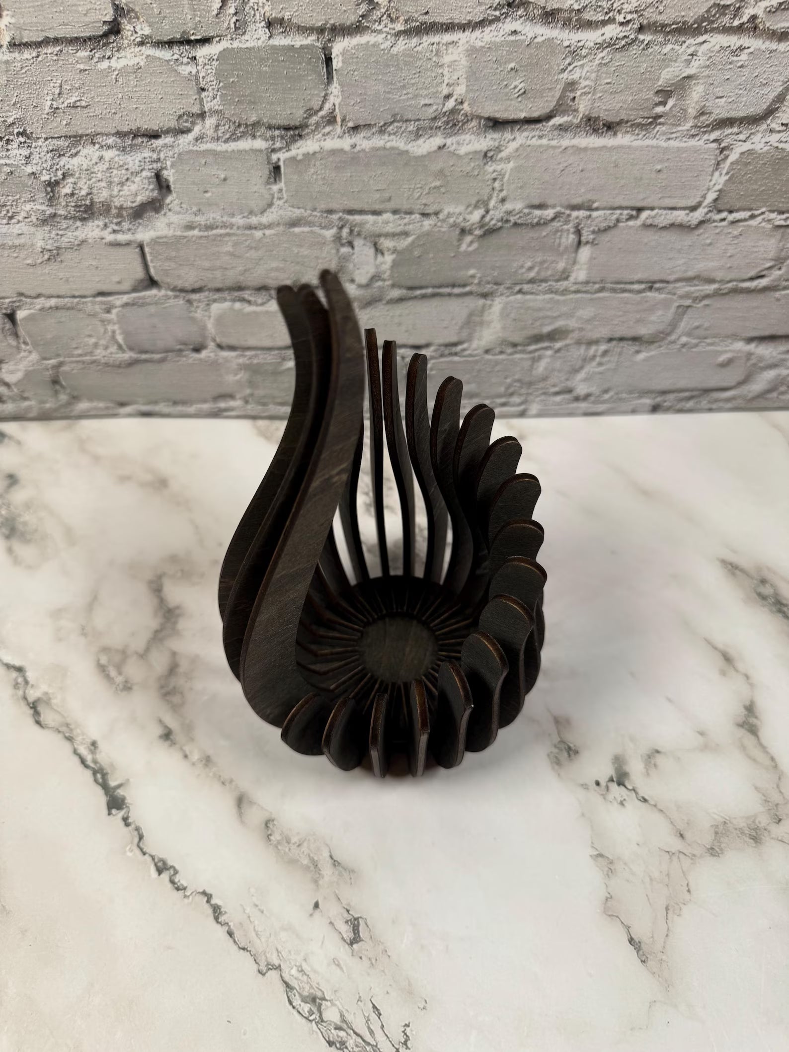 Sculptural Wooden Candle Holder