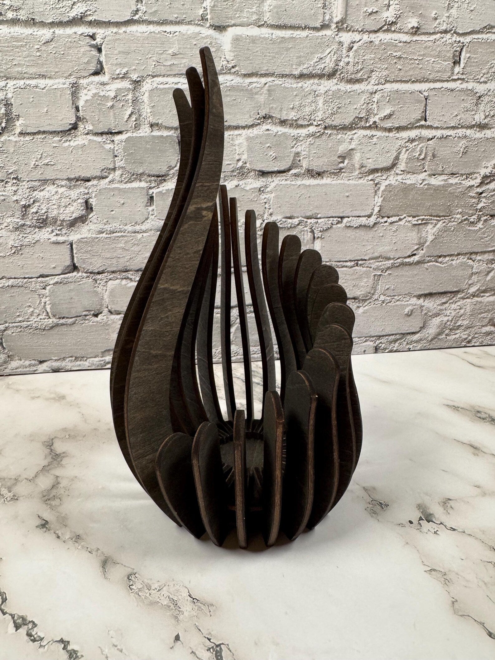 Sculptural Wooden Candle Holder