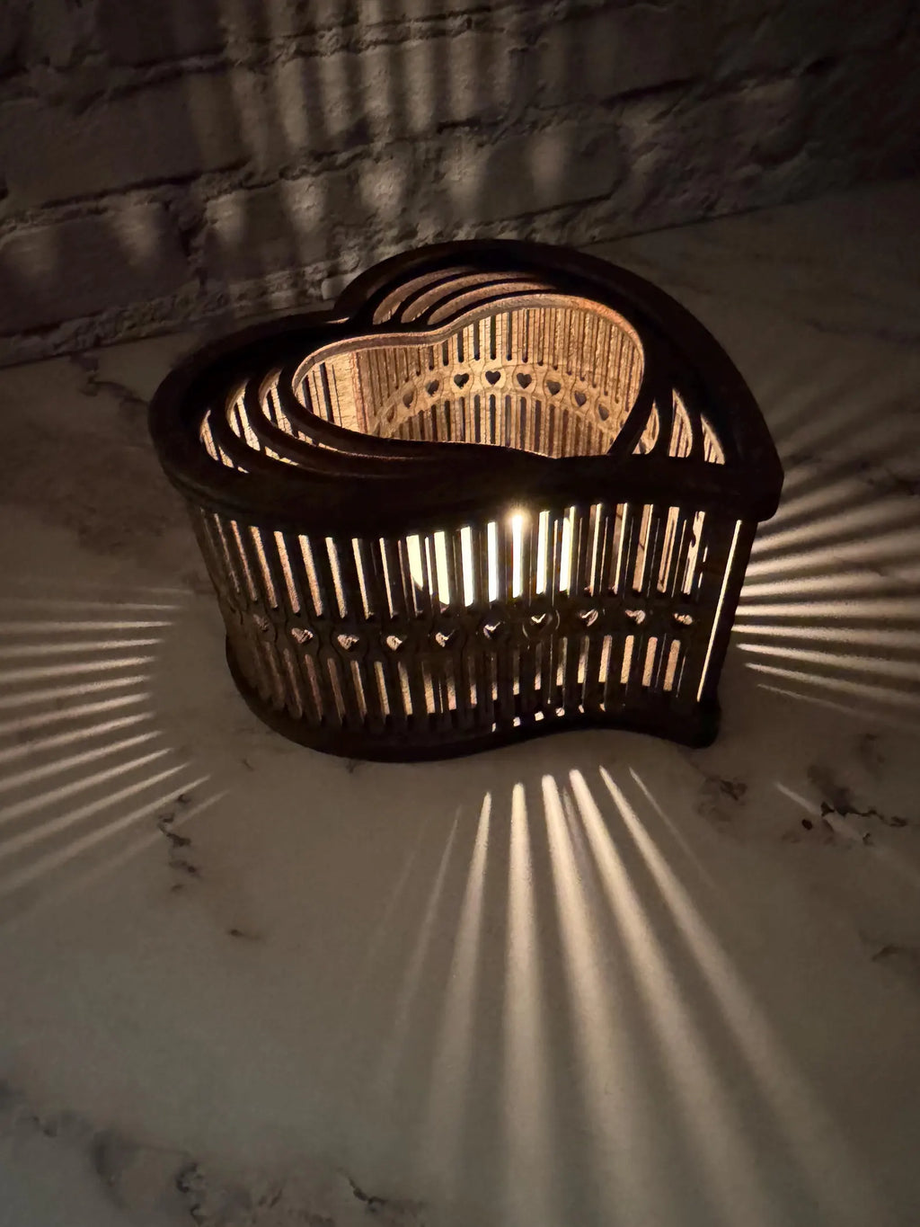 Set of 3 Heart Candle Holders