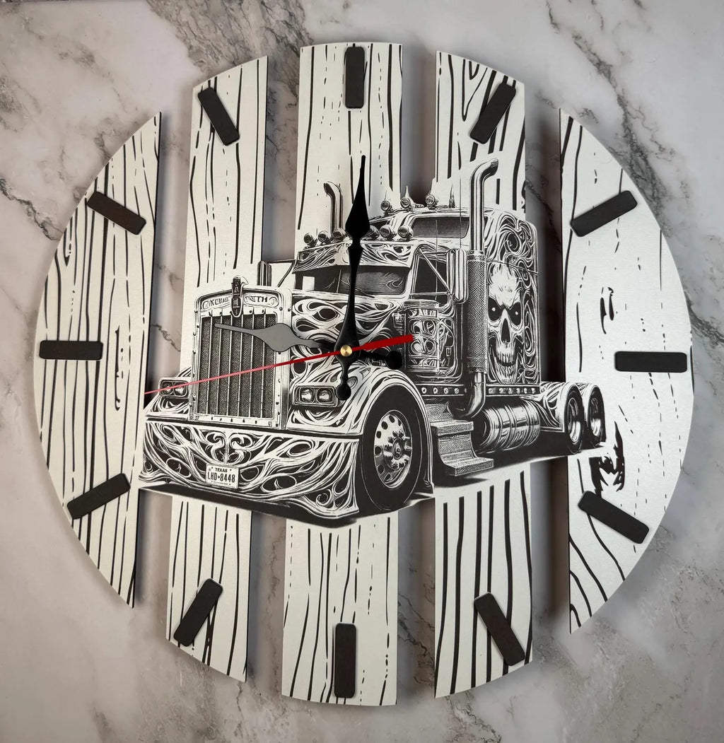 Rustic Truck Wall Clock
