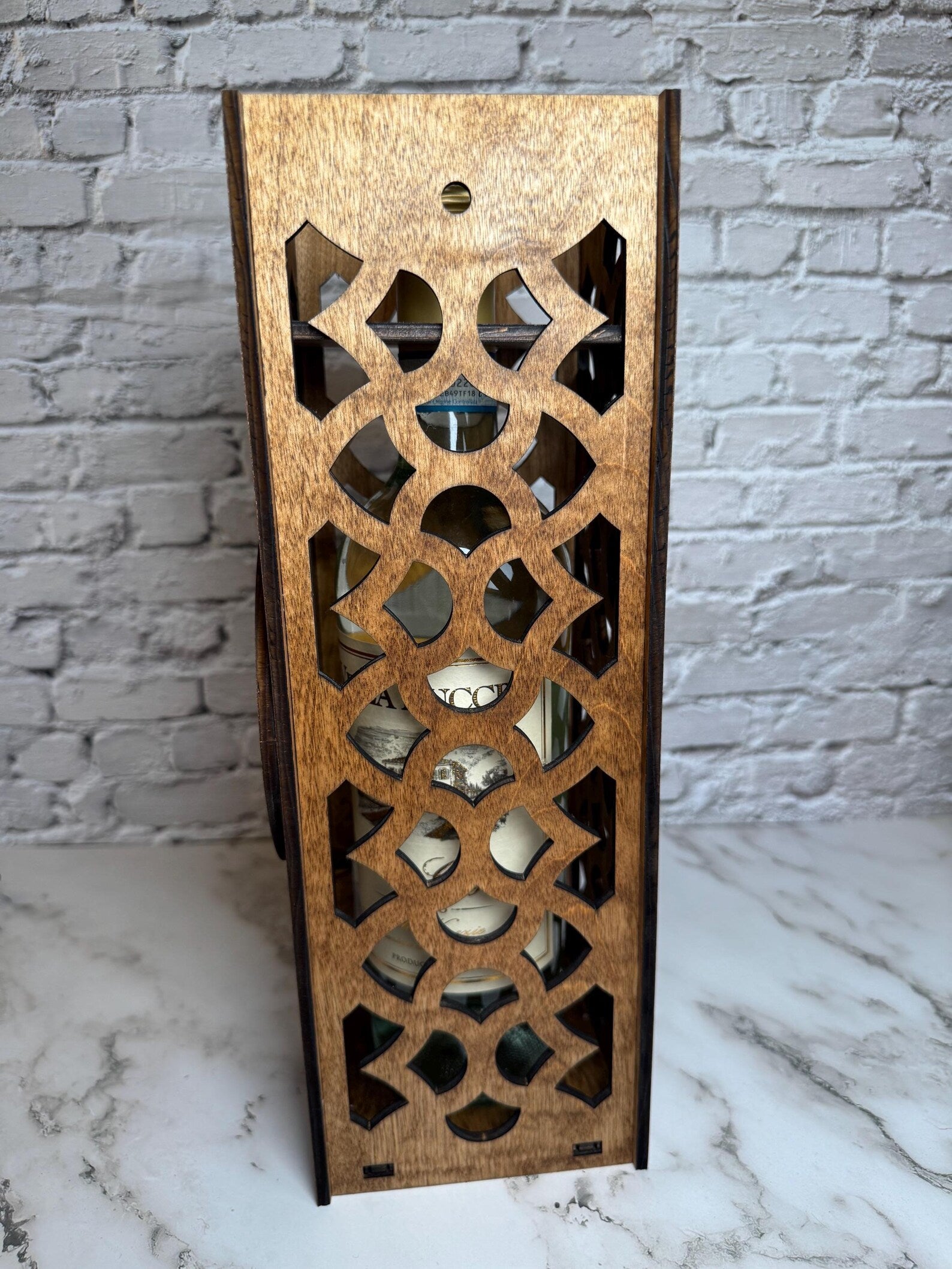 Laser Cut Wooden Wine Gift Box – “Congrats!” Engraved