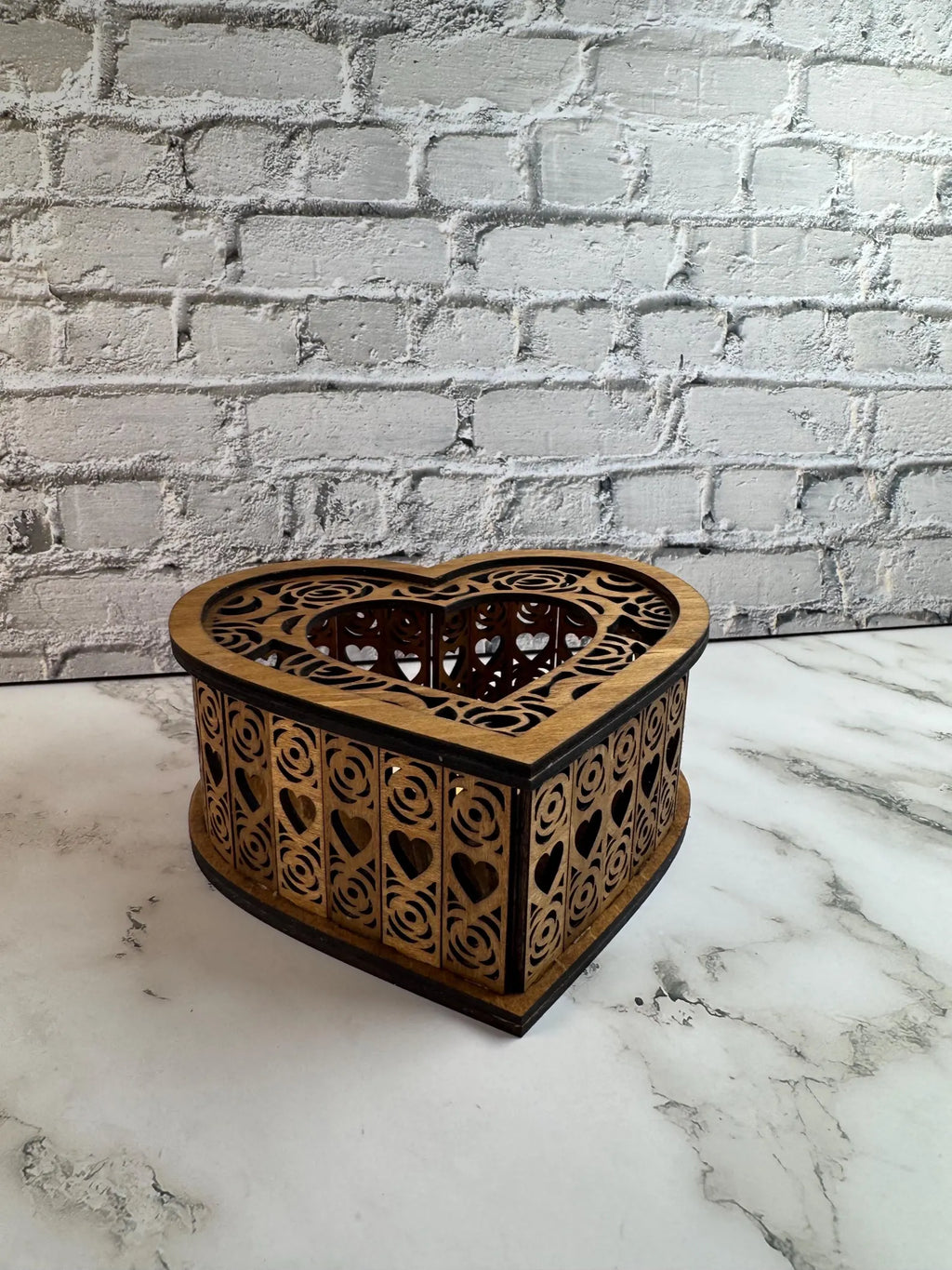 Heart Shaped Wooden Candle Holder