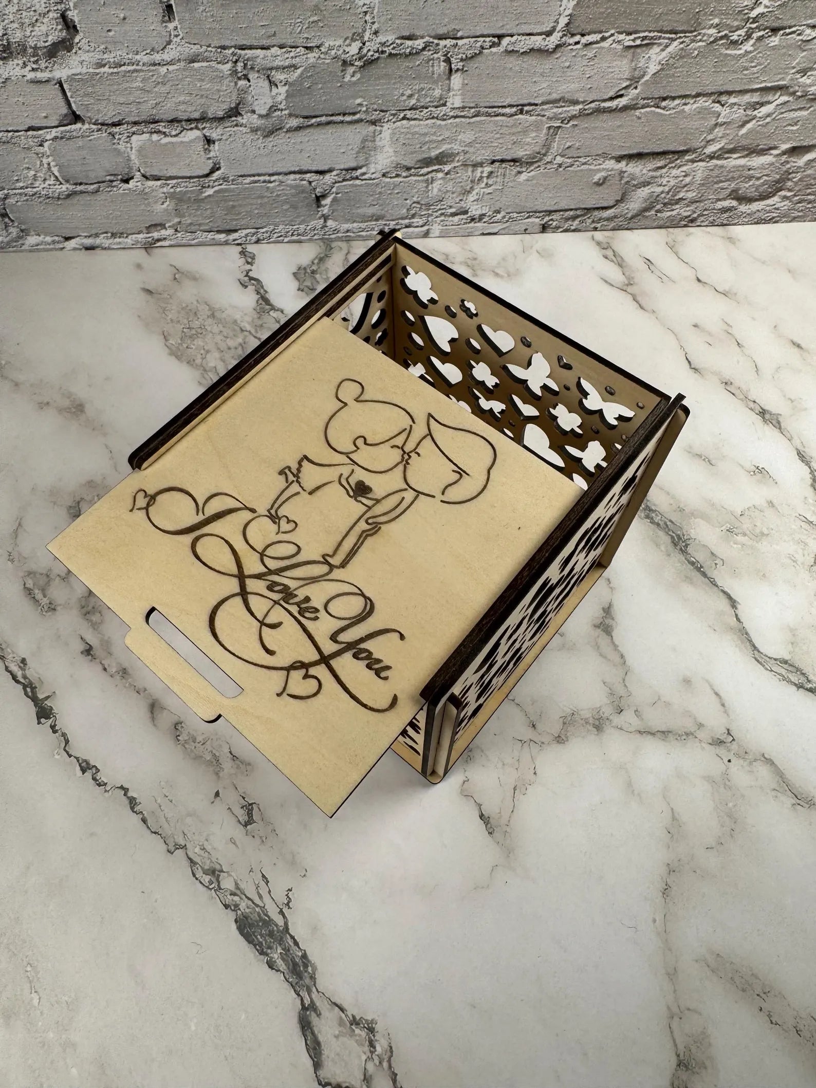 Personalized Wooden Gift Box for Couples