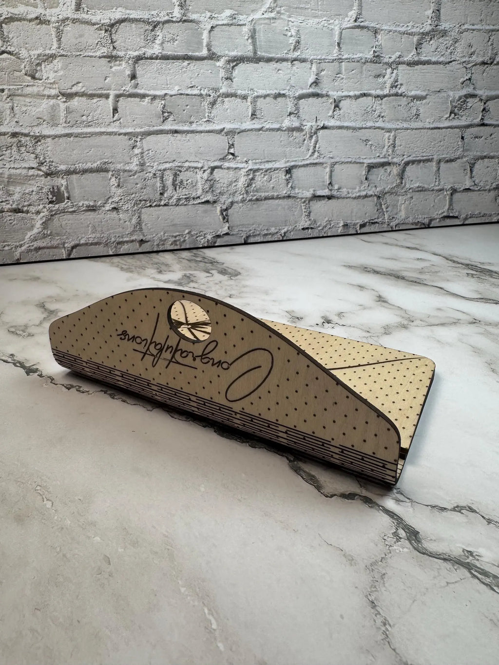 Engraved Wooden Congratulations Money Envelope  Gift Card Holder