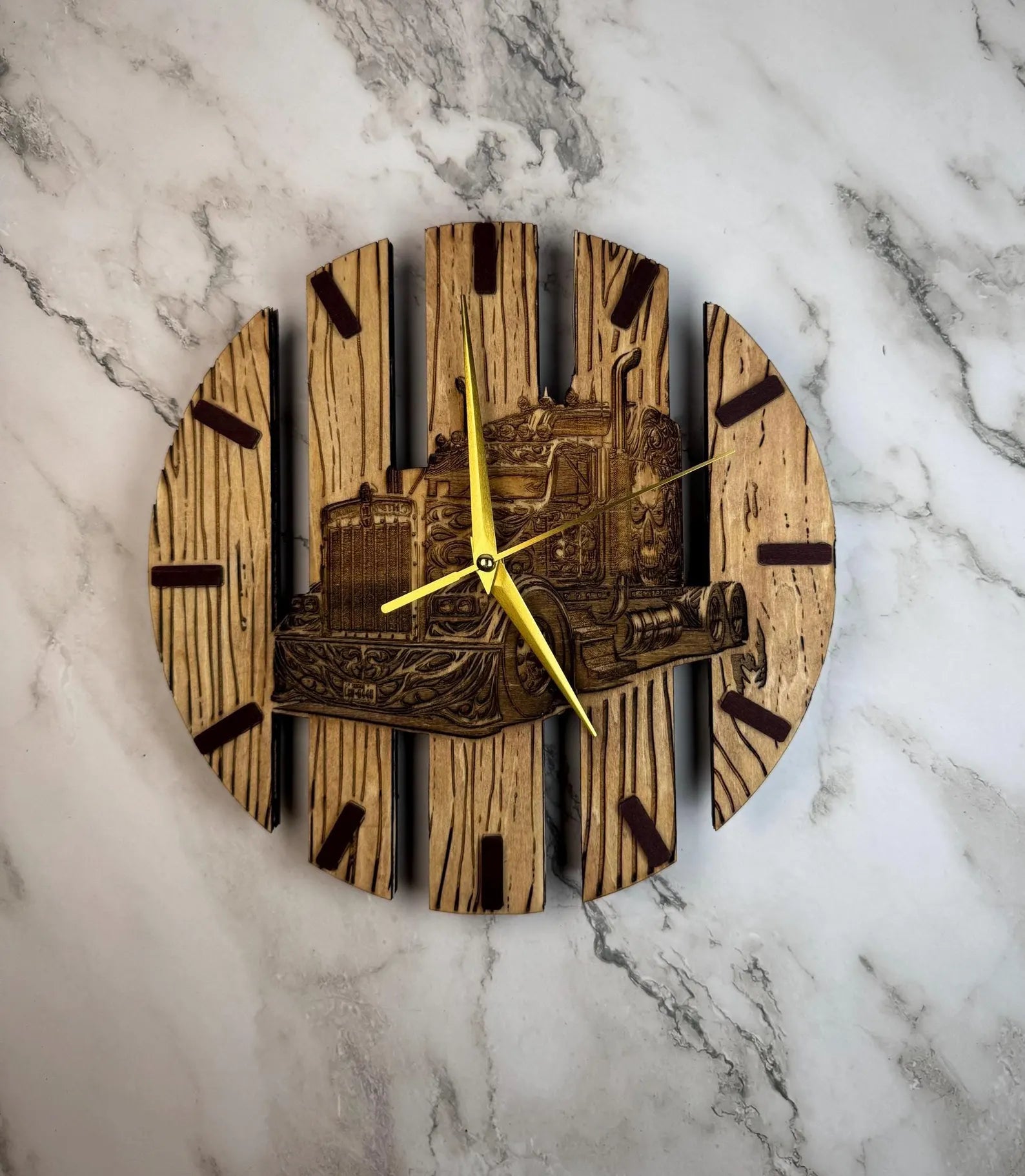 Rustic Wood Wall Clock