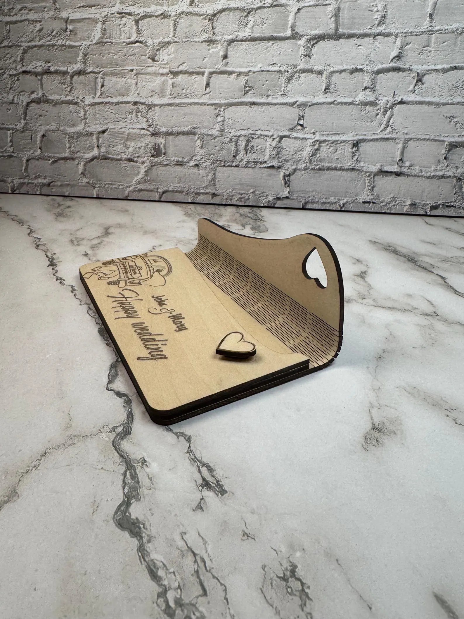 Personalized Wooden Money Envelope | Laser Engraved Gift Card Holder