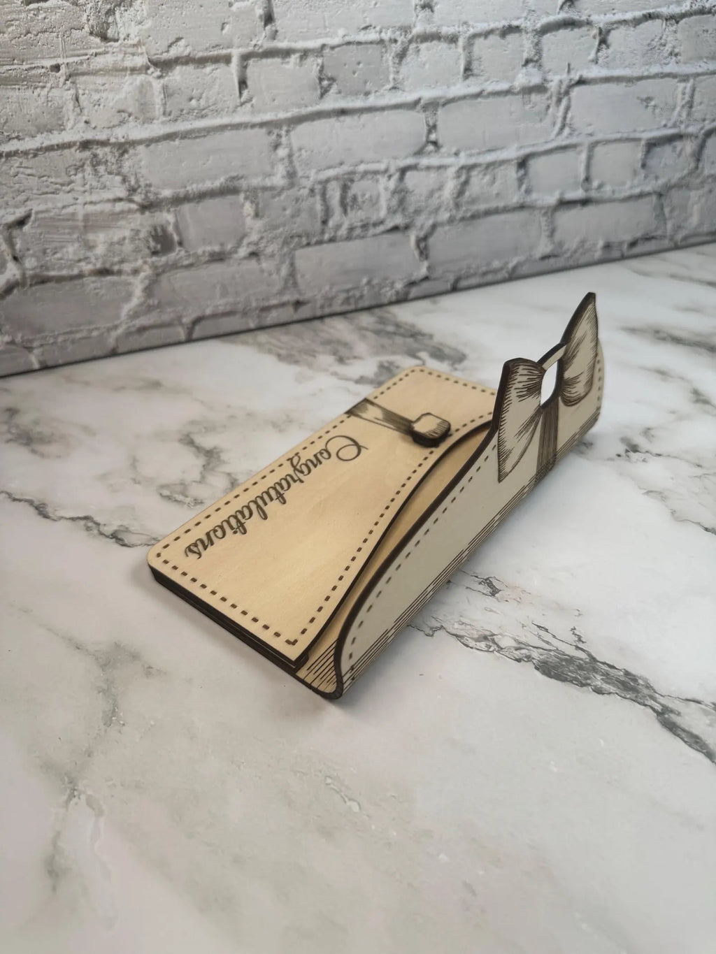 Personalized Wooden Money Envelope  Engraved Gift Card Holder