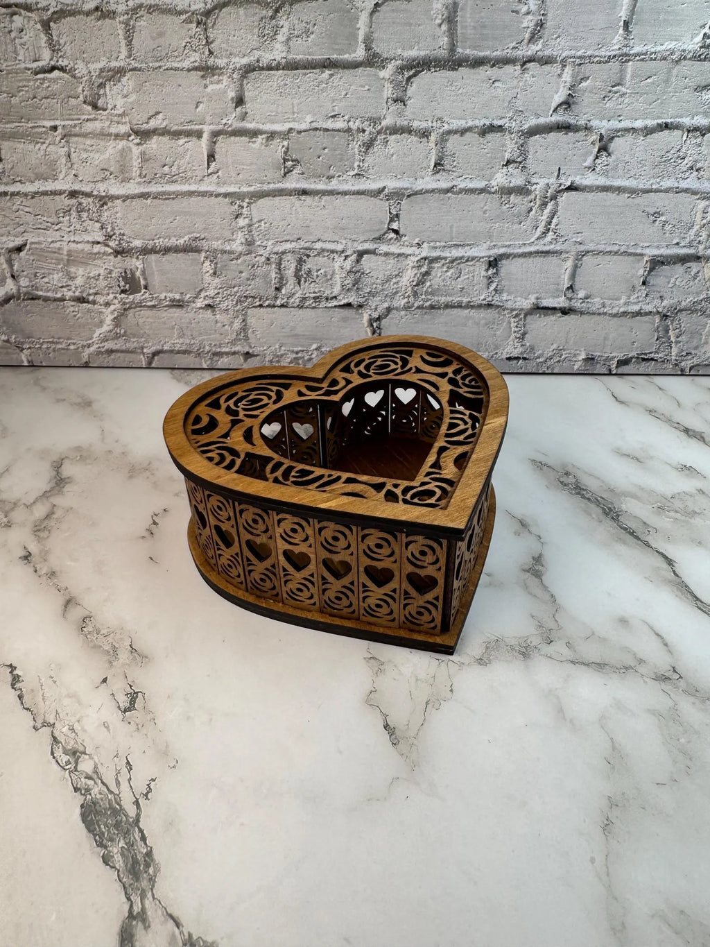 Heart Shaped Wooden Candle Holder