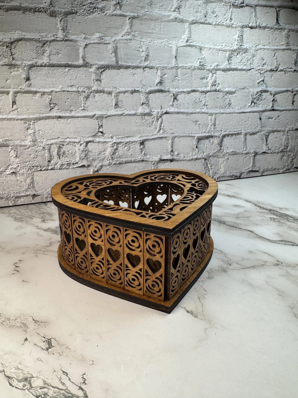 Heart Shaped Wooden Candle Holder